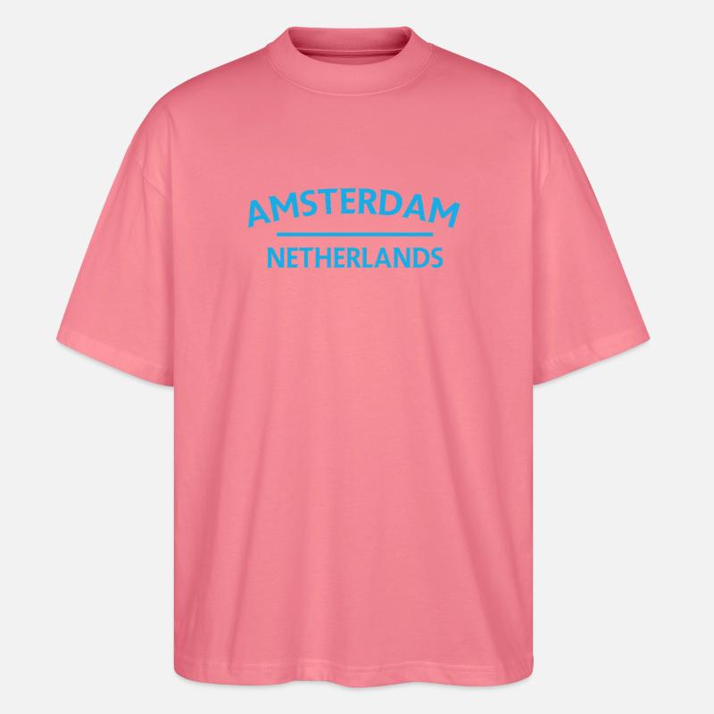 Amsterdam – Niederländisches Textdesign - Stanley/Stella Oversized Unisex Bio T-Shirt Blaster 2.0 - Pink 