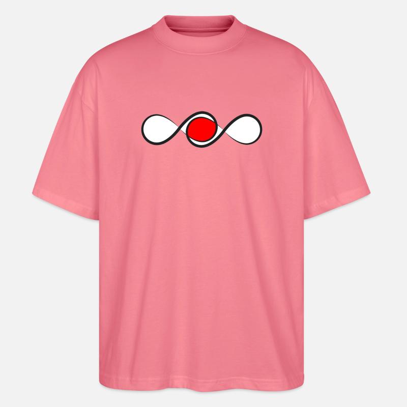Ligne éternelle avec accent rouge - T-shirt bio Blaster 2.0 coupe oversize Stanley/Stella Unisexe - rose