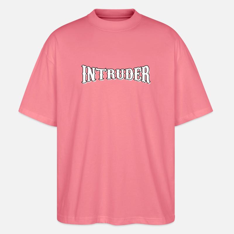 intruder hacker intruder clan sticker computer - Stanley/Stella Oversized Unisex Organic T-shirt Blaster 2.0 - pink joy 