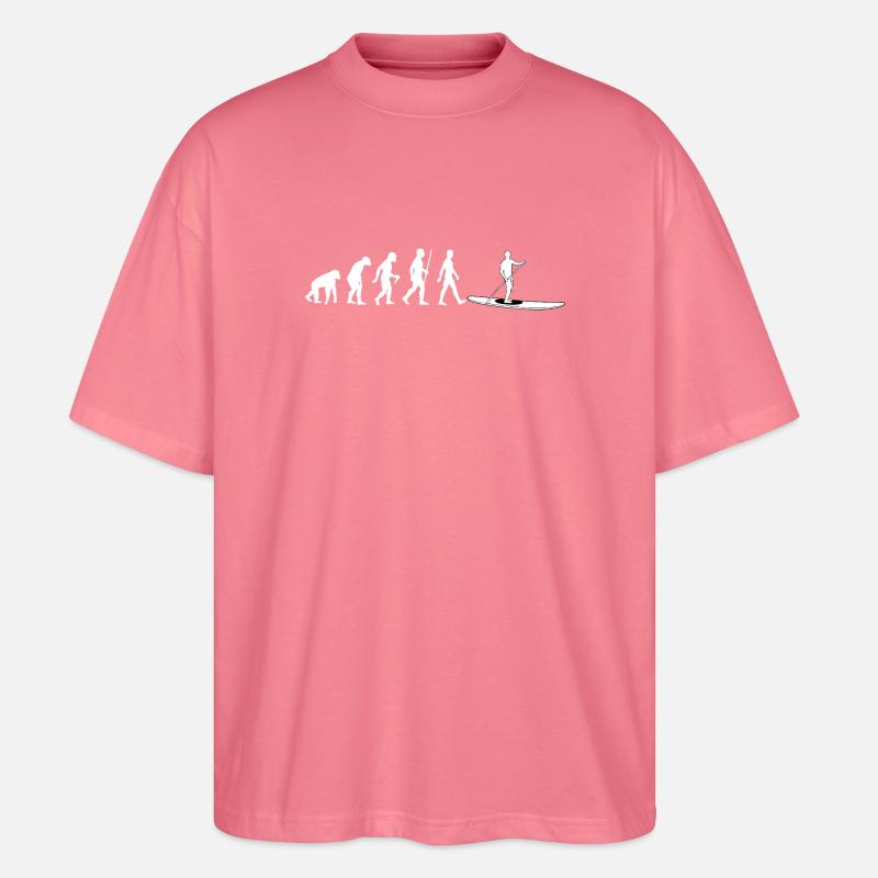 Évolution vers le paddleboard debout - T-shirt bio Blaster 2.0 coupe oversize Stanley/Stella Unisexe - rose 