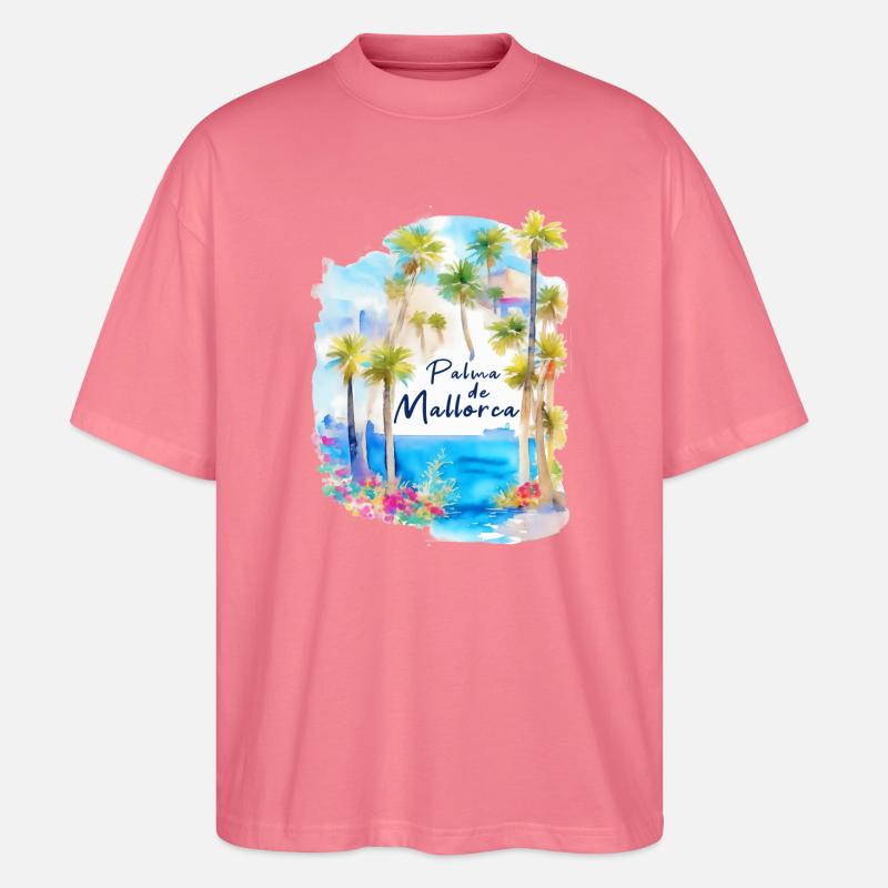 Palma de Mallorca - Stanley/Stella Oversized Unisex Bio T-Shirt Blaster 2.0 - Pink 