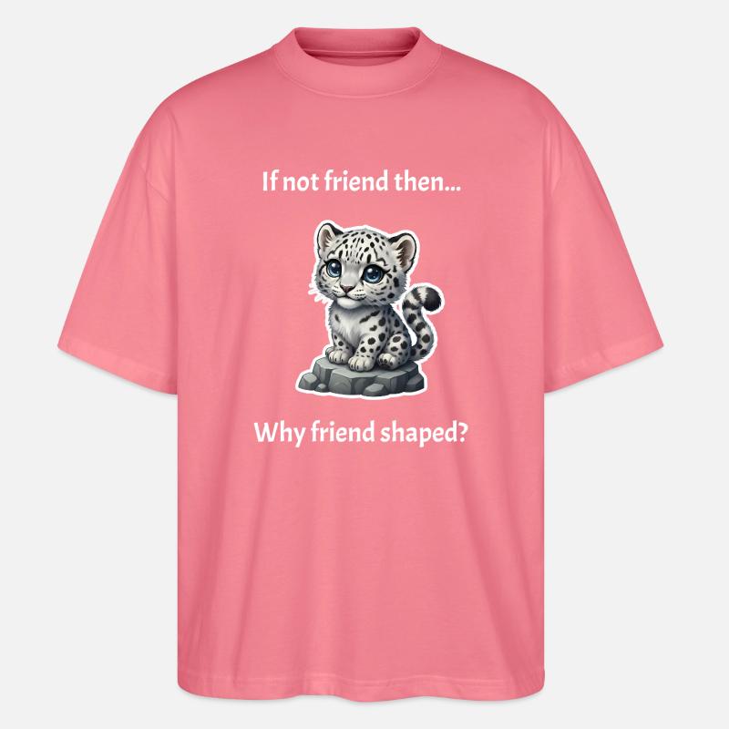 Schneeleopard in Freundschaftsform - Stanley/Stella Oversized Unisex Bio T-Shirt Blaster 2.0 - Pink