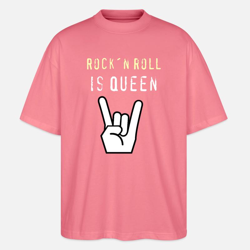 Rockn_Roll_is_Queen - Stanley/Stella Oversized Unisex Bio T-Shirt Blaster 2.0 - Pink