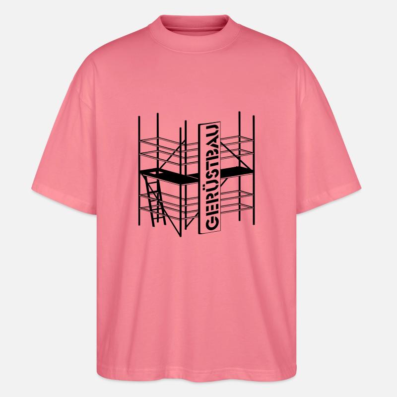 Berufesymbol Gerüstbauer - Stanley/Stella Oversized Unisex Bio T-Shirt Blaster 2.0 - Pink