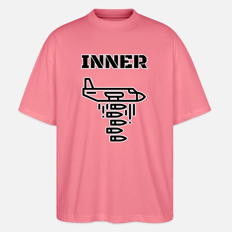 Inner War – Bombes d’avion Design graphique - T-shirt bio Blaster 2.0 coupe oversize Stanley/Stella Unisexe - rose 