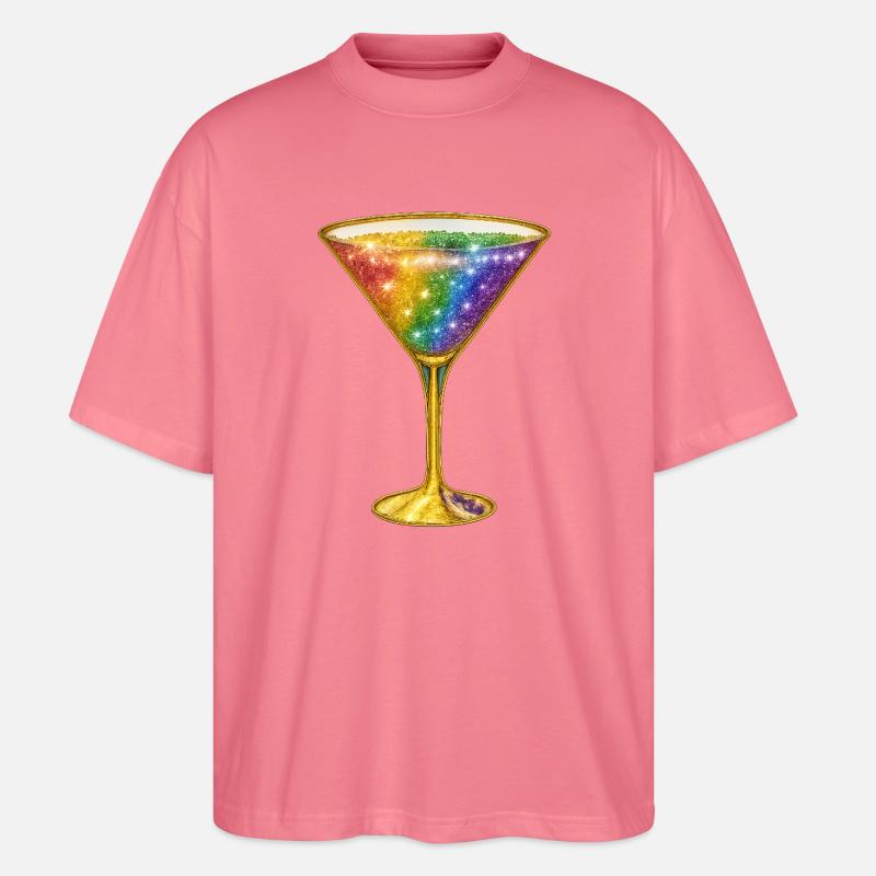 Galaktischer Cocktail in Regenbogenfarben - Stanley/Stella Oversized Unisex Bio T-Shirt Blaster 2.0 - Pink