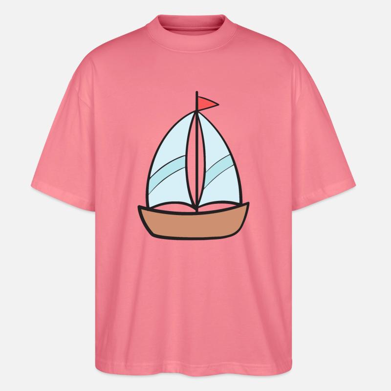 Boot Schiff Segelschiff - Stanley/Stella Oversized Unisex Bio T-Shirt Blaster 2.0 - Pink 