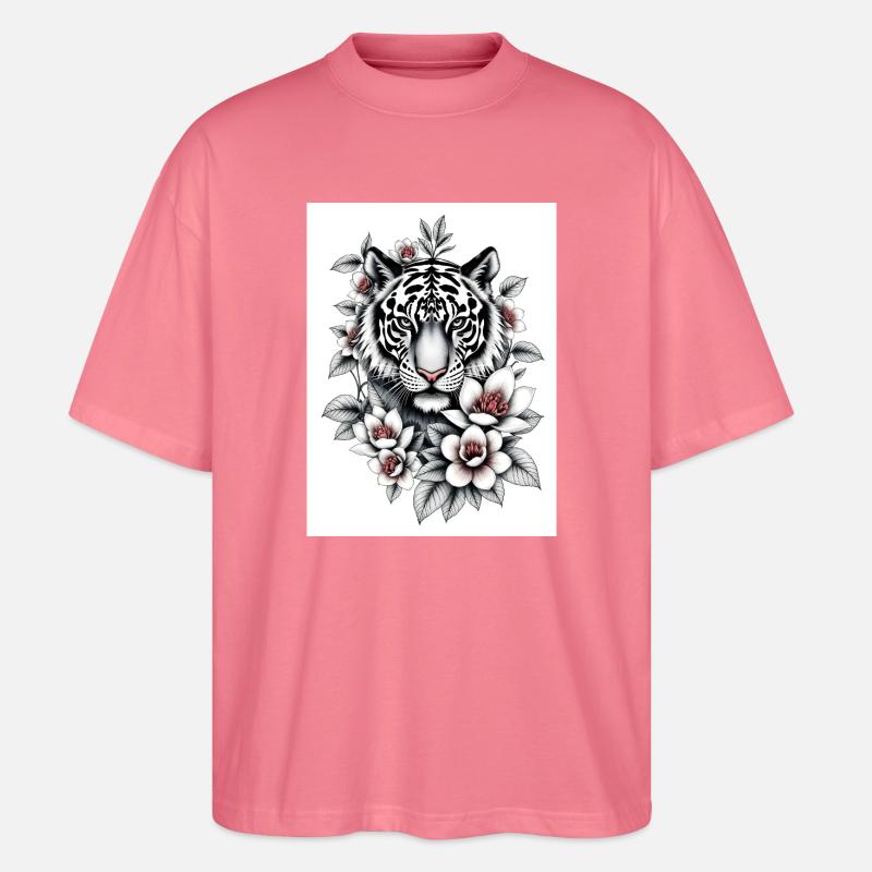 The Tiger never sleeps - Stanley/Stella Oversized Unisex Bio T-Shirt Blaster 2.0 - Pink 