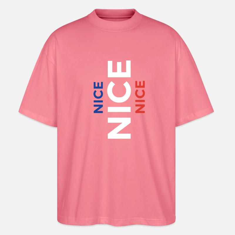 Le souvenir cool de Nice - T-shirt bio Blaster 2.0 coupe oversize Stanley/Stella Unisexe - rose 