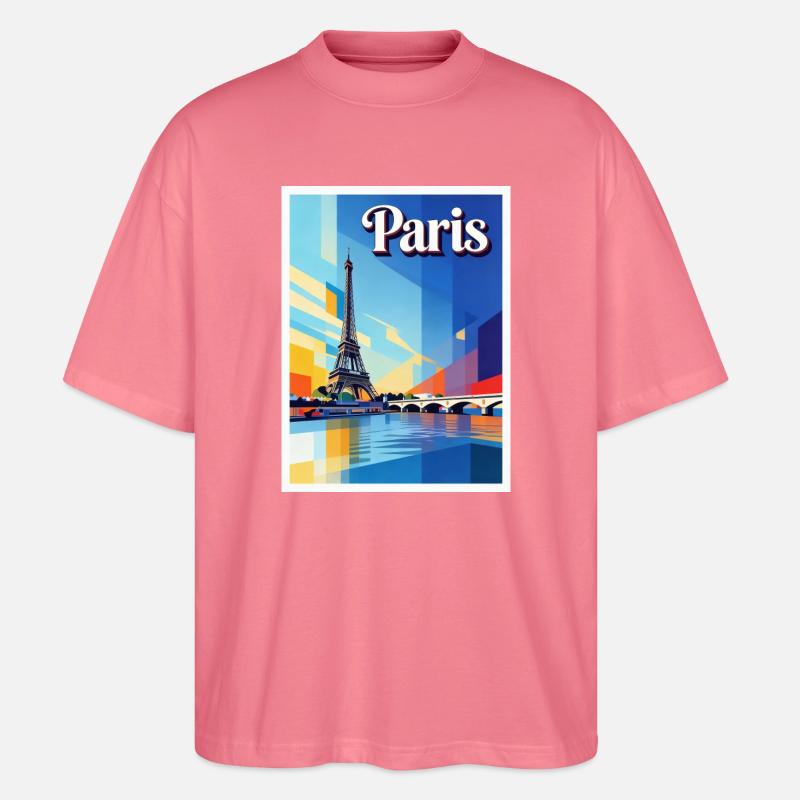 Pariser Prisma-Eiffel - Stanley/Stella Oversized Unisex Bio T-Shirt Blaster 2.0 - Pink 