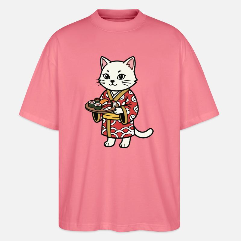 Sushi-Katze - Stanley/Stella Oversized Unisex Bio T-Shirt Blaster 2.0 - Pink 