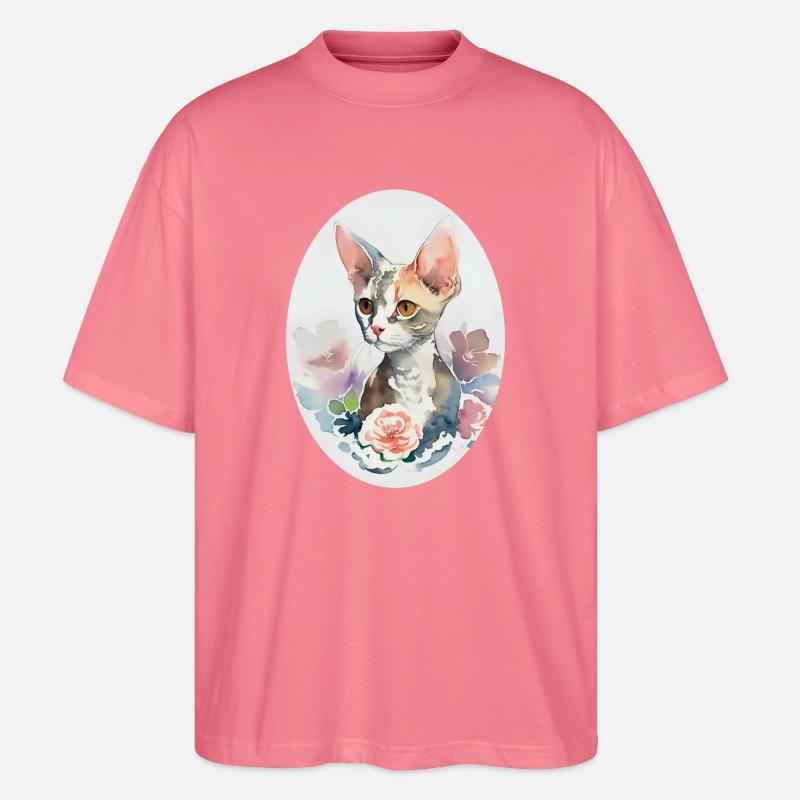 Devon Rex - Stanley/Stella Oversized Unisex Bio T-Shirt Blaster 2.0 - Pink 