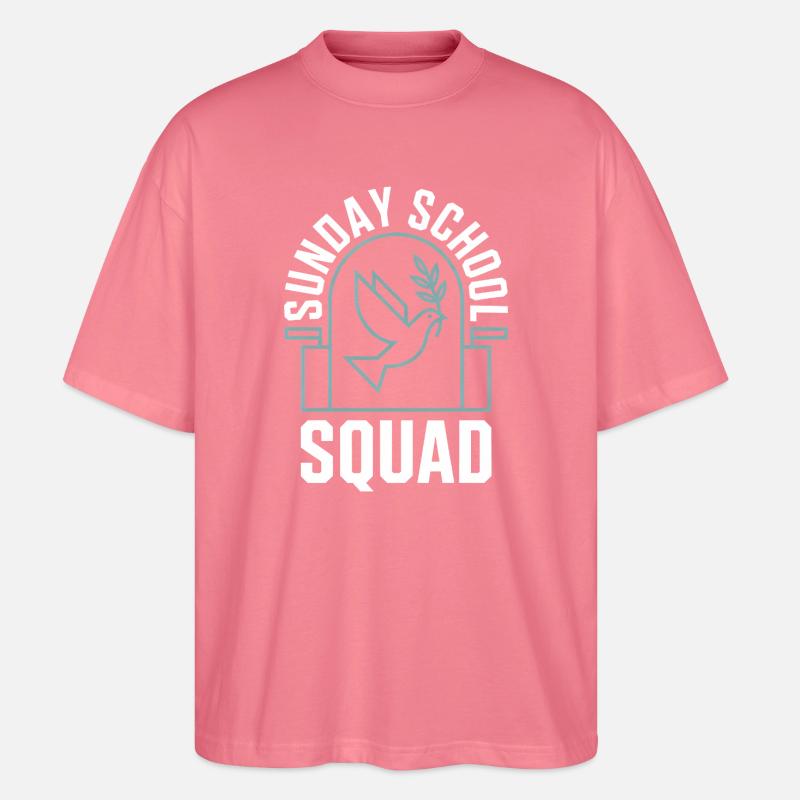 Équipe d’école du dimanche - T-shirt bio Blaster 2.0 coupe oversize Stanley/Stella Unisexe - rose 