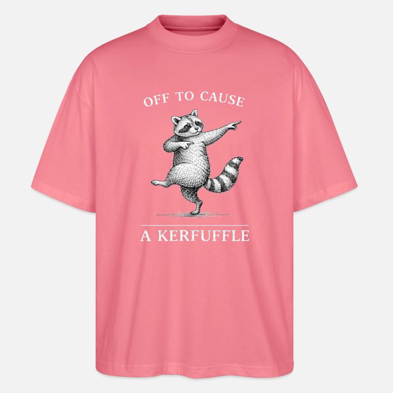 Kerfuffle Waschbär Tanz - Stanley/Stella Oversized Unisex Bio T-Shirt Blaster 2.0 - Pink 