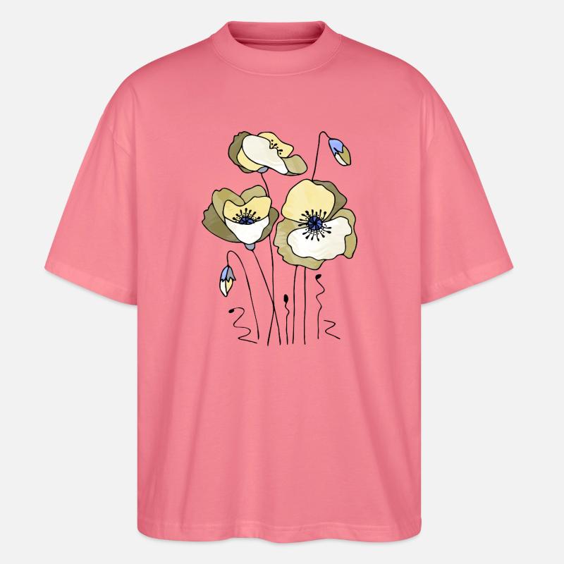 Blumen - Stanley/Stella Oversized Unisex Bio T-Shirt Blaster 2.0 - Pink 