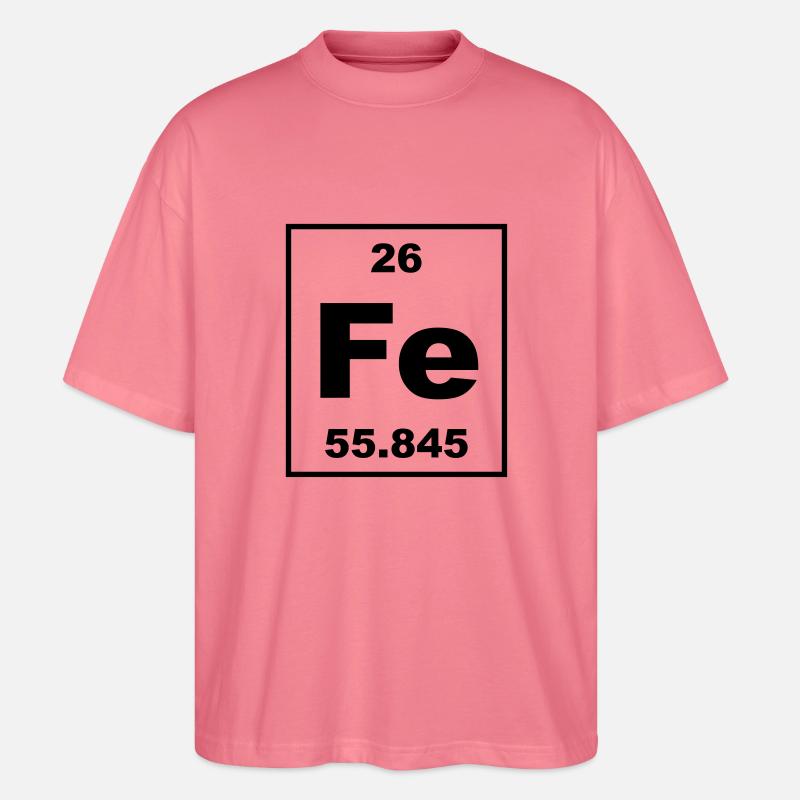 Element 26 - Fe (ferrum) - Small - Stanley/Stella Oversized Unisex Bio T-Shirt Blaster 2.0 - Pink 