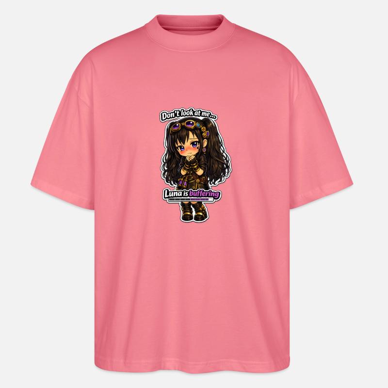 Luna Buffing Chibi Steampunk - Stanley/Stella Oversized Unisex Bio T-Shirt Blaster 2.0 - Pink 