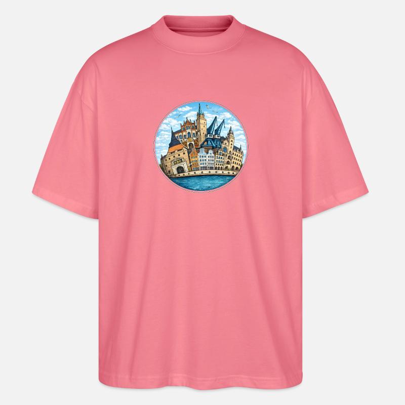 Rostocker Stadansichtssache 2026 - Stanley/Stella Oversized Unisex Bio T-Shirt Blaster 2.0 - Pink 