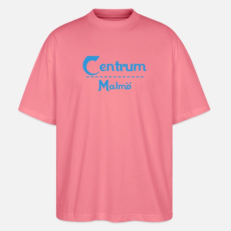 Centrum Malmö – Blue Text Design - Stanley/Stella Oversized Unisex Bio T-Shirt Blaster 2.0 - Pink 
