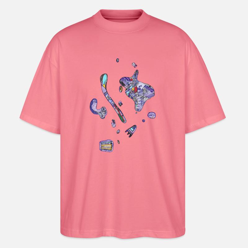 Bunte Flecken - Stanley/Stella Oversized Unisex Bio T-Shirt Blaster 2.0 - Pink 