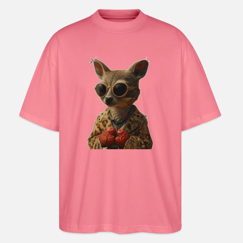 Kangaroo1 - Stanley/Stella Oversized Unisex Bio T-Shirt Blaster 2.0 - Pink 