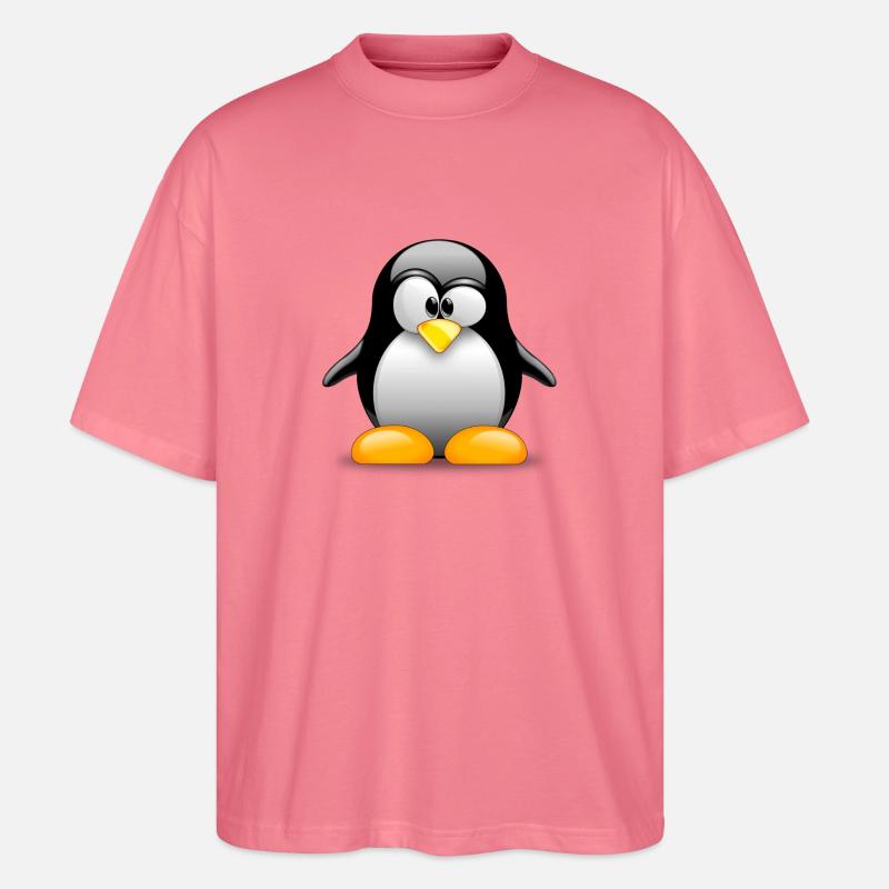 Klassischer Pinguin! Geschenkidee Idee - Stanley/Stella Oversized Unisex Bio T-Shirt Blaster 2.0 - Pink 