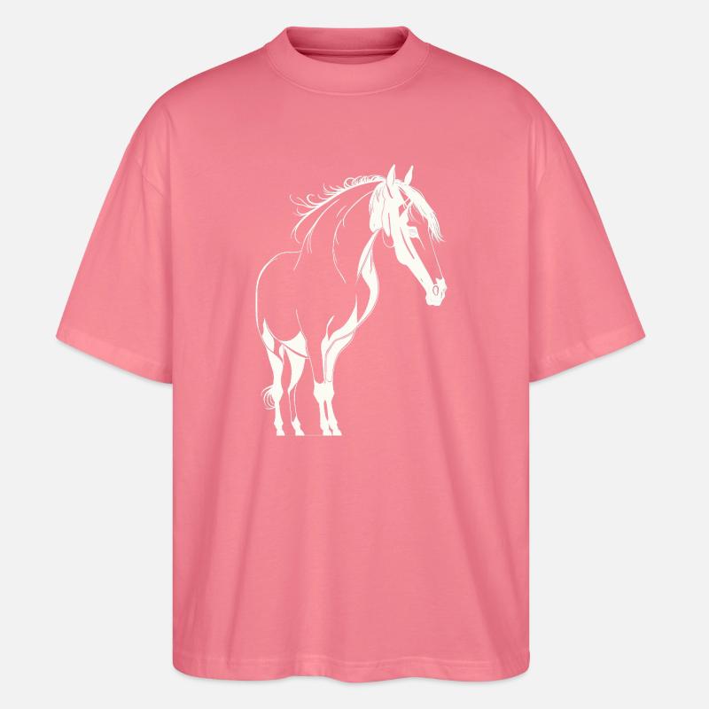 Cheval majestueux - T-shirt bio Blaster 2.0 coupe oversize Stanley/Stella Unisexe - rose 