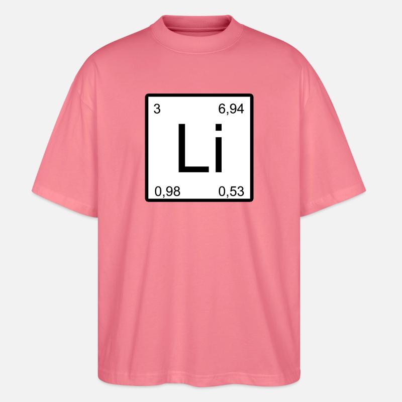 Lithium Minimal-Element Design - Stanley/Stella Oversized Unisex Bio T-Shirt Blaster 2.0 - Pink 