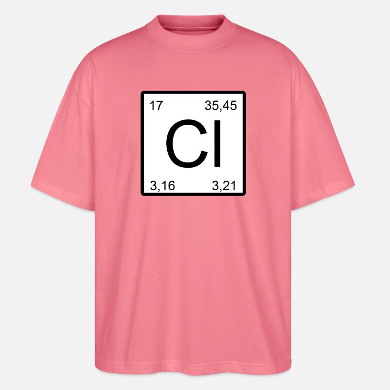 Conception d’élément carré de chlore - T-shirt bio Blaster 2.0 coupe oversize Stanley/Stella Unisexe - rose 