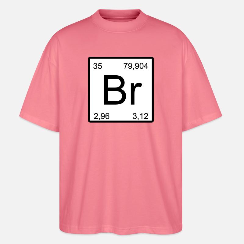 Brom Br Element Block Design - Stanley/Stella Oversized Unisex Bio T-Shirt Blaster 2.0 - Pink 