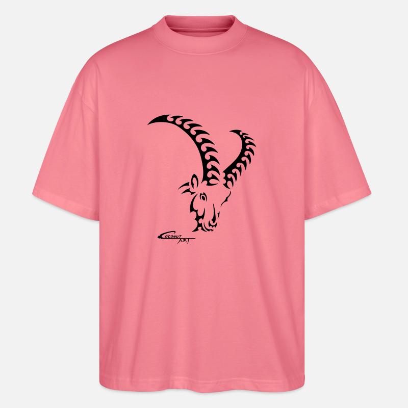 Sternzeichen Steinbock - Stanley/Stella Oversized Unisex Bio T-Shirt Blaster 2.0 - Pink