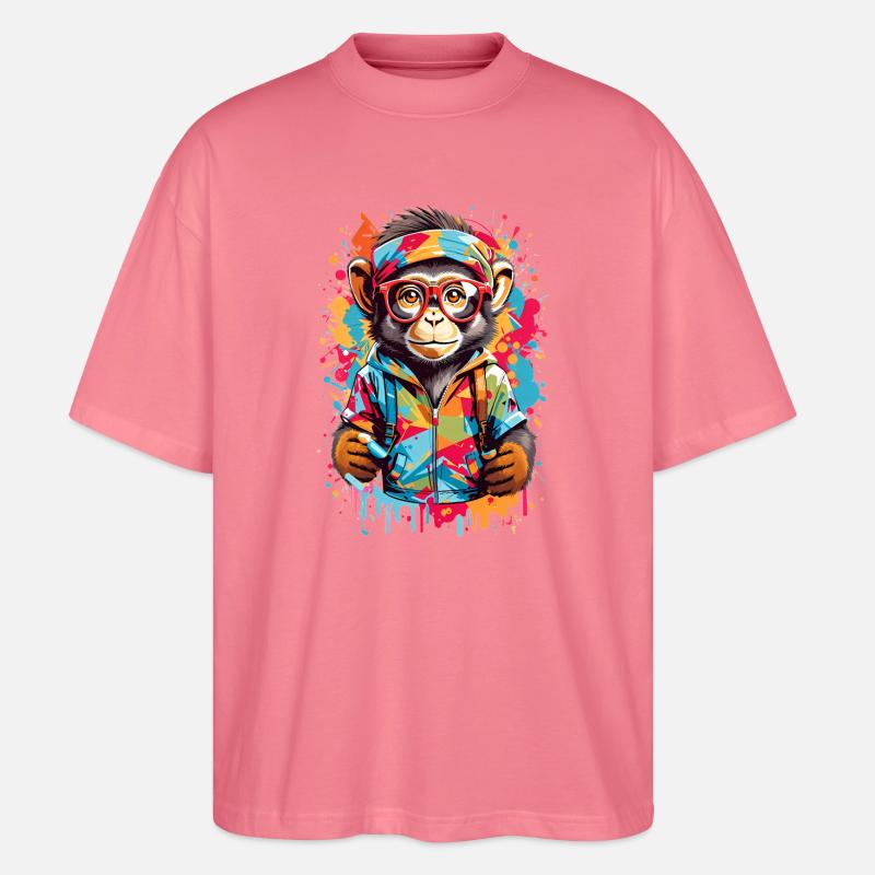 Coole Affe - Stanley/Stella Oversized Unisex Bio T-Shirt Blaster 2.0 - Pink 