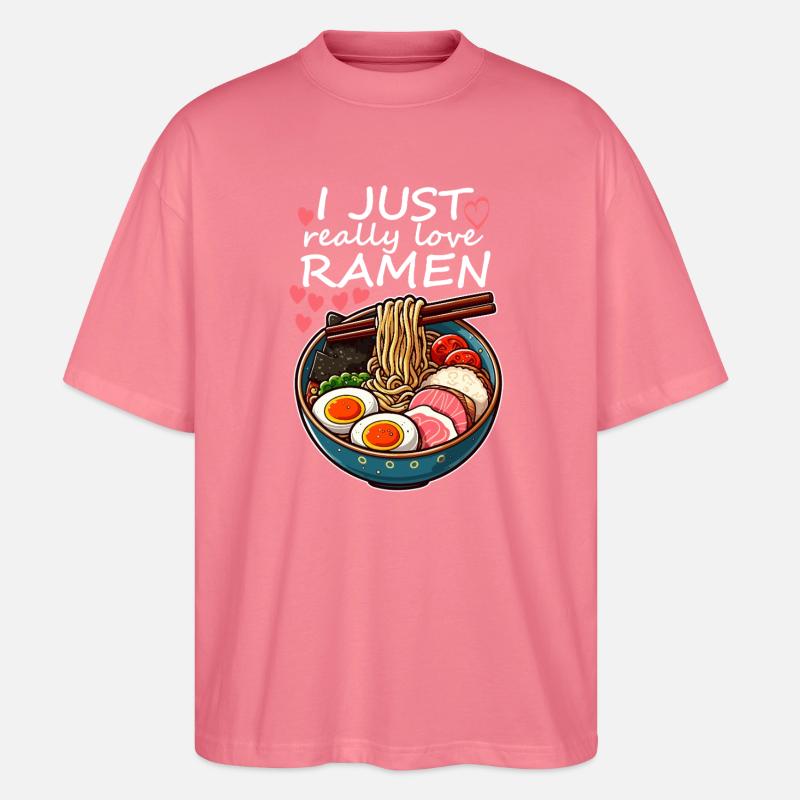 Ramen Liebe Bunt - Stanley/Stella Oversized Unisex Bio T-Shirt Blaster 2.0 - Pink 
