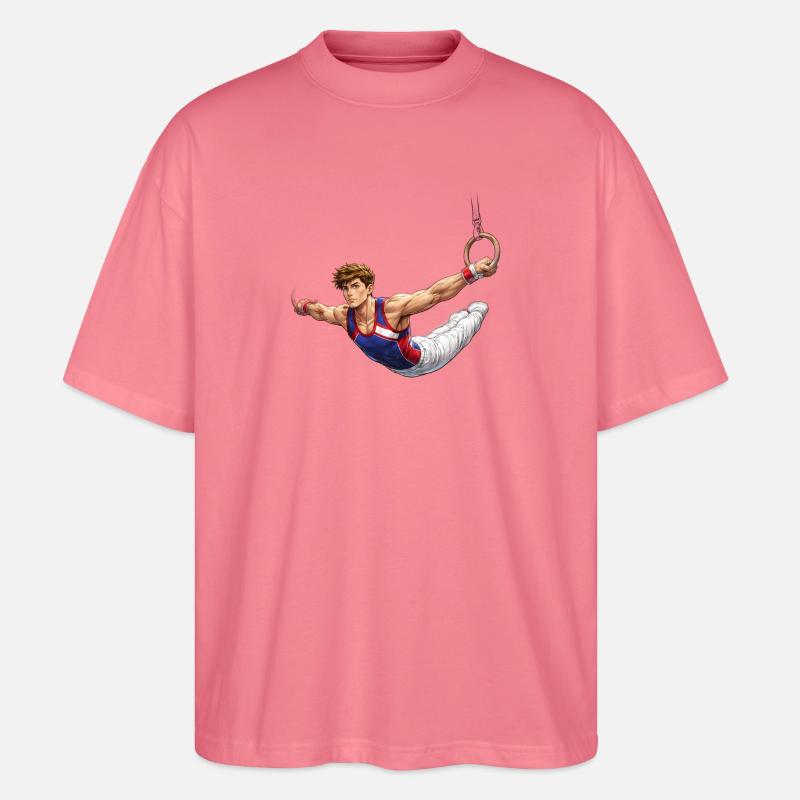 Turner am Ring Iron Cross Illustration - Stanley/Stella Oversized Unisex Bio T-Shirt Blaster 2.0 - Pink 