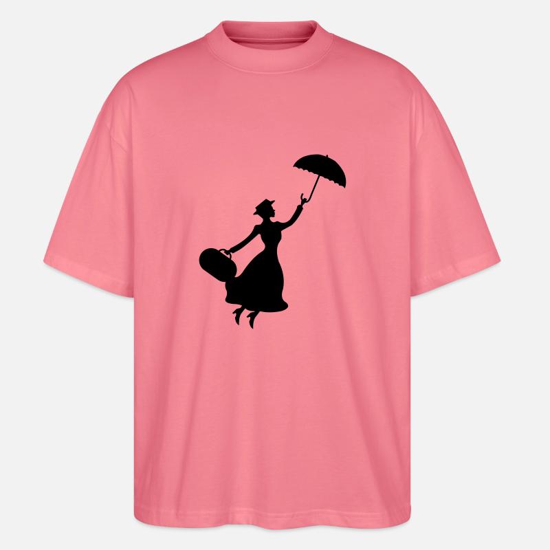 frau_regenschirm_01 - Stanley/Stella Oversized Unisex Bio T-Shirt Blaster 2.0 - Pink 