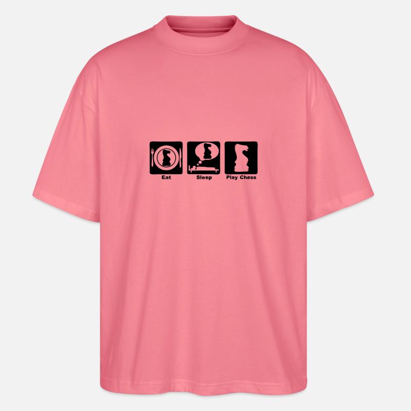chess eat sleep play - T-shirt bio Blaster 2.0 coupe oversize Stanley/Stella Unisexe - rose 