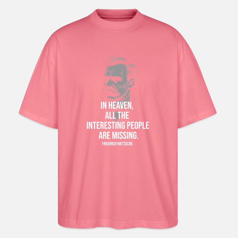 Citation de Nietzsche : Le paradis manquant : - T-shirt bio Blaster 2.0 coupe oversize Stanley/Stella Unisexe - rose 