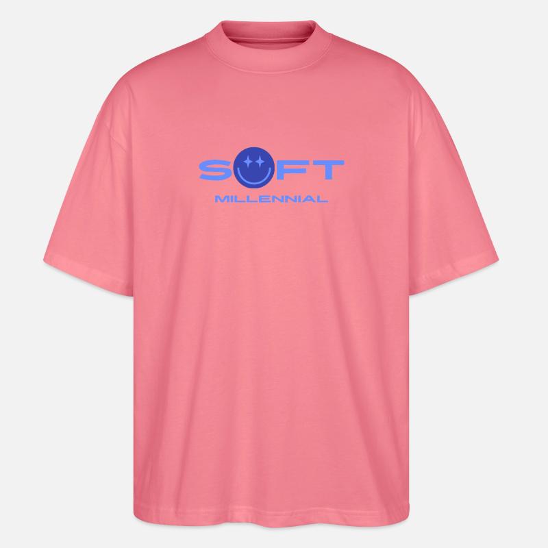 Soft Millennial Logo - T-shirt bio Blaster 2.0 coupe oversize Stanley/Stella Unisexe - rose
