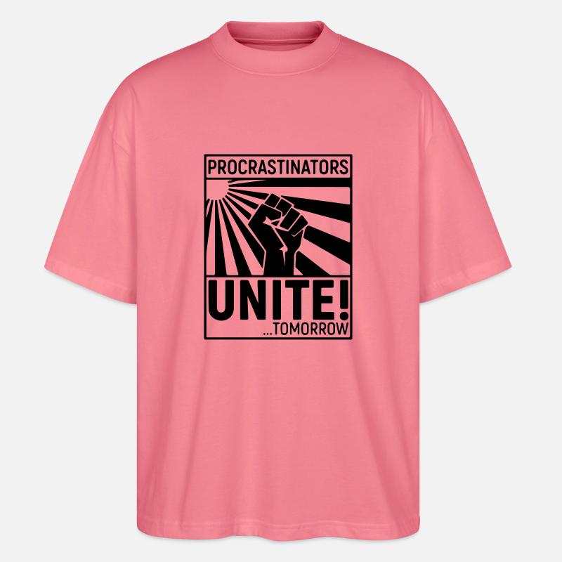 Procrastinators Black - Stanley/Stella Oversized Unisex Bio T-Shirt Blaster 2.0 - Pink 