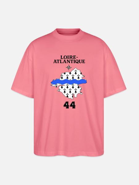Loire Atlantique 44 - Stanley/Stella Oversized Unisex Organic T-shirt Blaster 2.0 - pink joy
