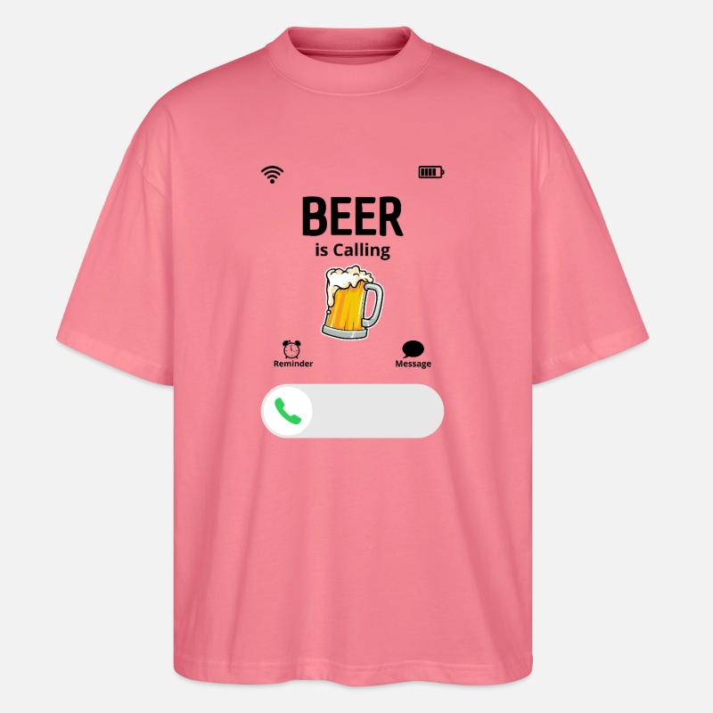 Das Bier ruft - Stanley/Stella Oversized Unisex Bio T-Shirt Blaster 2.0 - Pink 