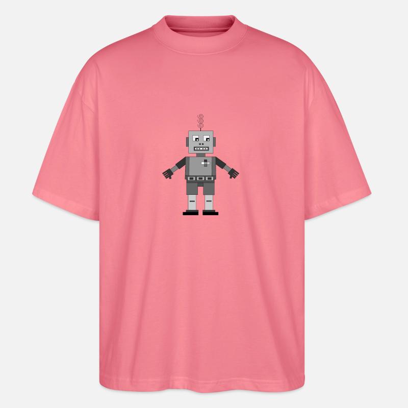 Robert, der Roboter - Stanley/Stella Oversized Unisex Bio T-Shirt Blaster 2.0 - Pink 