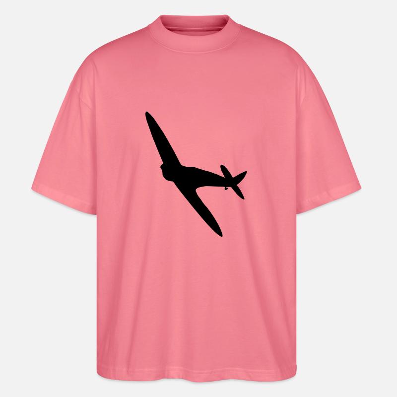 Spitfire-Silhouette - Stanley/Stella Oversized Unisex Bio T-Shirt Blaster 2.0 - Pink 