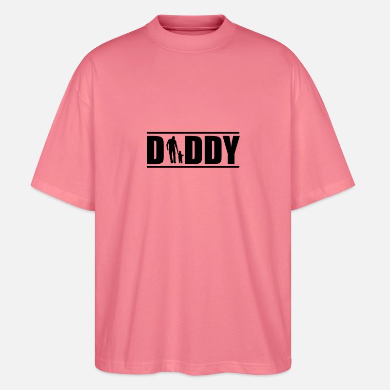 Daddy - Vater - Kind - bester Papa - Stanley/Stella Oversized Unisex Bio T-Shirt Blaster 2.0 - Pink 