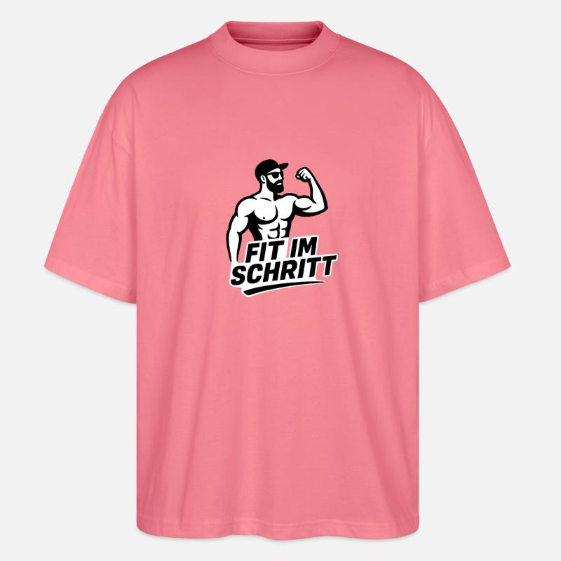 Fueled by Protein and Rage  - Stanley/Stella Oversized Unisex Bio T-Shirt Blaster 2.0 - Pink 