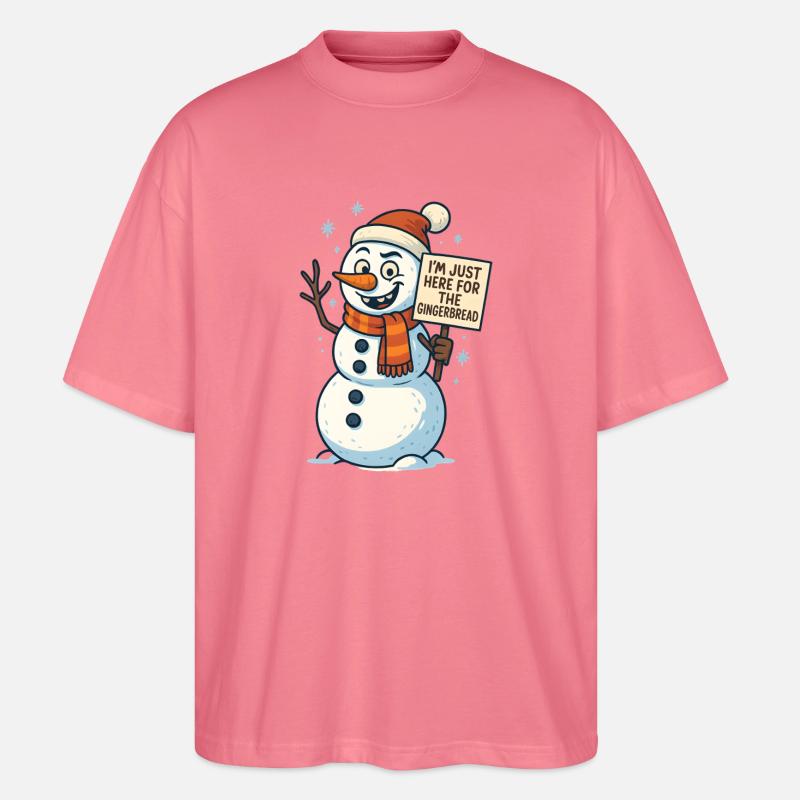 Lebkuchenmann Lebkuchen Lebkuchenmänner Geschenk - Stanley/Stella Oversized Unisex Bio T-Shirt Blaster 2.0 - Pink 