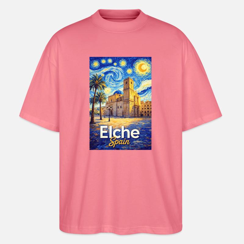 Elche Espanja - Stanley/Stella Blaster 2.0 Unisex Oversized Luomu T-paita - pinkki