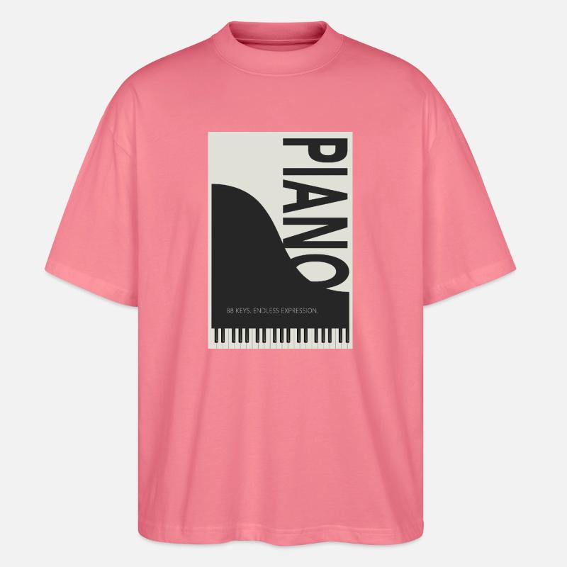 Piano – 88 Keys Endless Expression - Stanley/Stella Oversized Unisex Bio T-Shirt Blaster 2.0 - Pink 