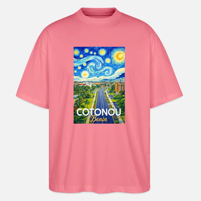 Cotonou Straße Sternenhimmel - Stanley/Stella Oversized Unisex Bio T-Shirt Blaster 2.0 - Pink 