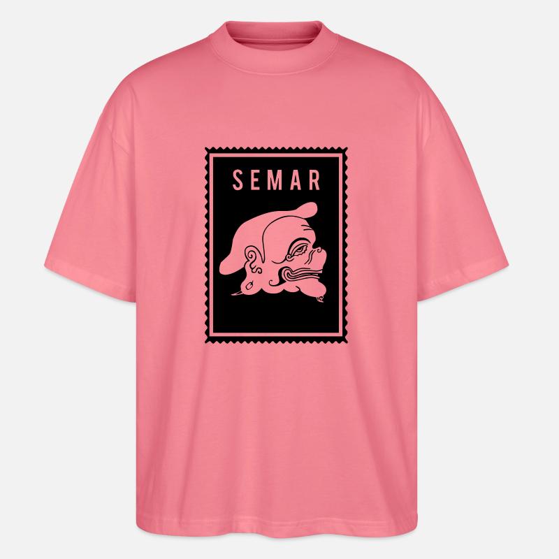 Semar - Wayang - Stanley/Stella Oversized Unisex Bio T-Shirt Blaster 2.0 - Pink 